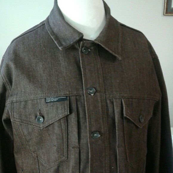 ROCAWEAR Man's brown denim jacket, Sz 42, - Picture 2 of 7